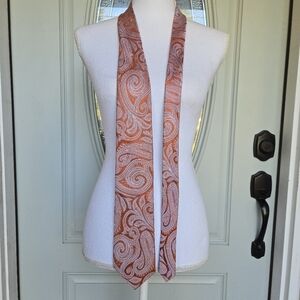 Michael MK Orange Paisley Tie Silk